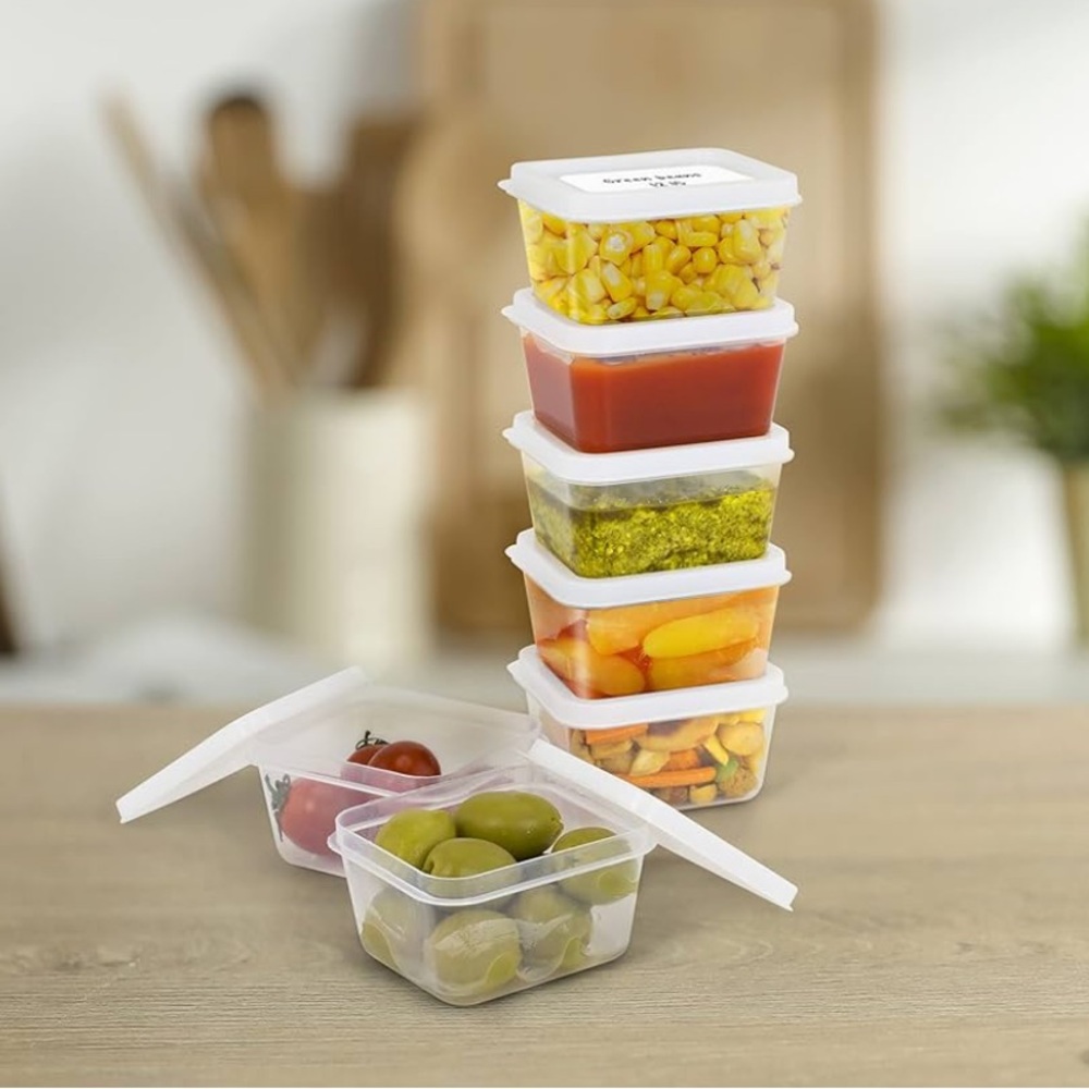 Mini Plastic Food or Arts & Crafts Storage Containers Bundle - 6 pieces